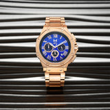 MSTR AM1047SS - AMBASSADOR ROSE GOLD & BLUE WATCH