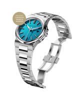 Corniche La Grande Steel With Bleu Azur Dial