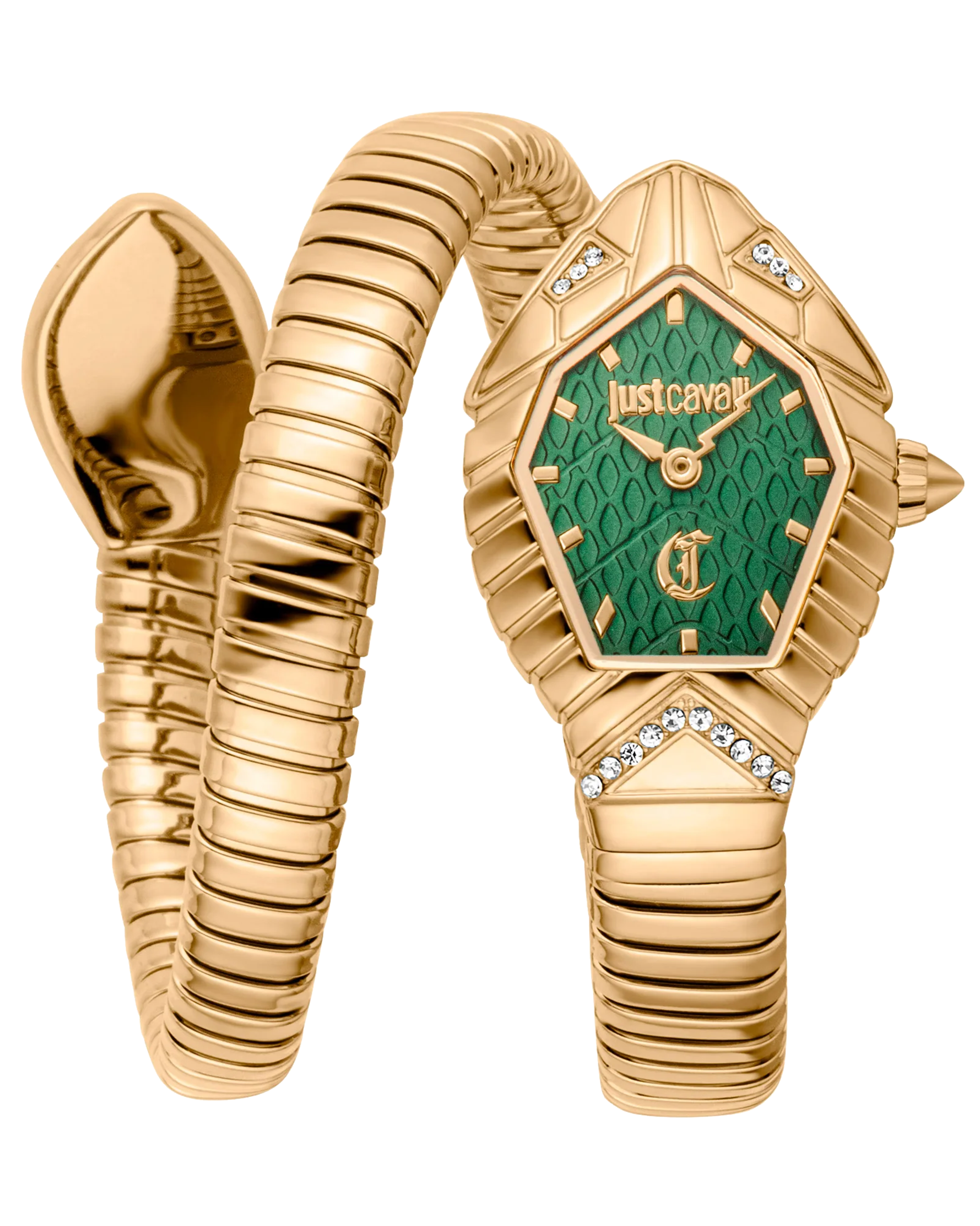 ペガサスゴールド　シナクティフ Just Cavalli Signature Snake Speranza - Yellow Gold Green – Klassy