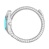 Just Cavalli Signature Snake Gemma - Silver Turquoise