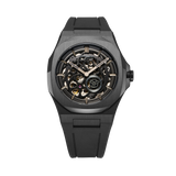 D1 MILANO SKRJ17 Jet Black Skeleton Rubber 41.5 mm
