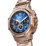 MSTR AM1047SS - AMBASSADOR ROSE GOLD & BLUE WATCH