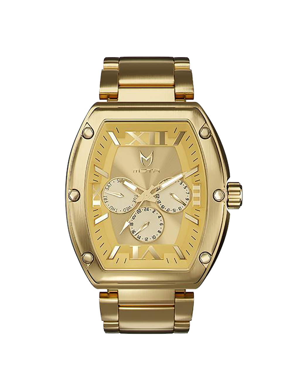 MSTR MJ125SS Major Gold Gold Steel Band – Klassy Watches