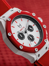 MSTR AX119RB Ambassador X White Red Rubber Band