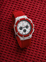 MSTR AX119RB Ambassador X White Red Rubber Band