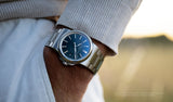 Corniche La Grande Stainless Steel with Blue dial