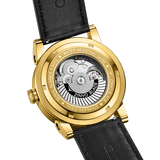 Zinvo Blade 12K Gem, Gold watch for men, watch for men, Gold watch, men watch, 1-Second-Spin Turbine Matte Black dial watch, 1-Second-Spin Turbine Matte Black dial watch for men, Leather watch, Black Genuine leather Strap.