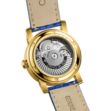 Zinvo Blade Women Azure, Blue watch for men, watch for men, Blue watch, men watch, Matte Black 1-Second-Spin Turbine Dial watch, Matte Black 1-Second-Spin Turbine Dial watch for men, Leather watch, Genuine Leather Strap, Blue Leather Strap.