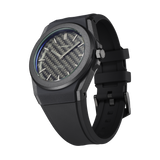 black watch for men, black watch, men watch, black carbon fiber dial watch, black carbon fiber dial watch for men, D1 Milano