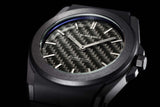 black watch for men, black watch, men watch, black carbon fiber dial watch, black carbon fiber dial watch for men, D1 Milano