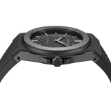 black watch for men, black watch, men watch, black carbon fiber dial watch, black carbon fiber dial watch for men, D1 Milano