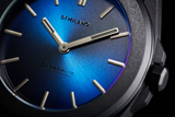 black watch for men, watch for men, black watch, men watch, blue dial watch, blue dial watch for men, D1 Milano