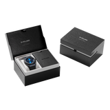 black watch for men, watch for men, black watch, men watch, blue dial watch, blue dial watch for men, D1 Milano