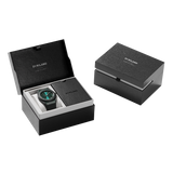 black watch for men, watch for men, black watch, men watch, green dial watch, green dial watch for men, D1 Milano