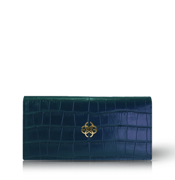 GC Continental Wallet Croco Embossed Leather