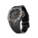 D1 MILANO DTRJ03 Rust Delta 001, Black watch for men, watch for men, Black watch, men watch, Sandblasted Black dial watch, Sandblasted Black dial watch for men, Rubber watch, Black Natural Rubber Strap.