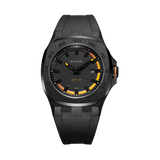 D1 MILANO DTRJ03 Rust Delta 001, Black watch for men, watch for men, Black watch, men watch, Sandblasted Black dial watch, Sandblasted Black dial watch for men, Rubber watch, Black Natural Rubber Strap.