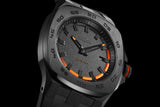 D1 MILANO DTRJ03 Rust Delta 001, Black watch for men, watch for men, Black watch, men watch, Sandblasted Black dial watch, Sandblasted Black dial watch for men, Rubber watch, Black Natural Rubber Strap.