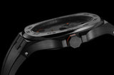 D1 MILANO DTRJ03 Rust Delta 001, Black watch for men, watch for men, Black watch, men watch, Sandblasted Black dial watch, Sandblasted Black dial watch for men, Rubber watch, Black Natural Rubber Strap.