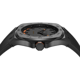 D1 MILANO DTRJ03 Rust Delta 001, Black watch for men, watch for men, Black watch, men watch, Sandblasted Black dial watch, Sandblasted Black dial watch for men, Rubber watch, Black Natural Rubber Strap.