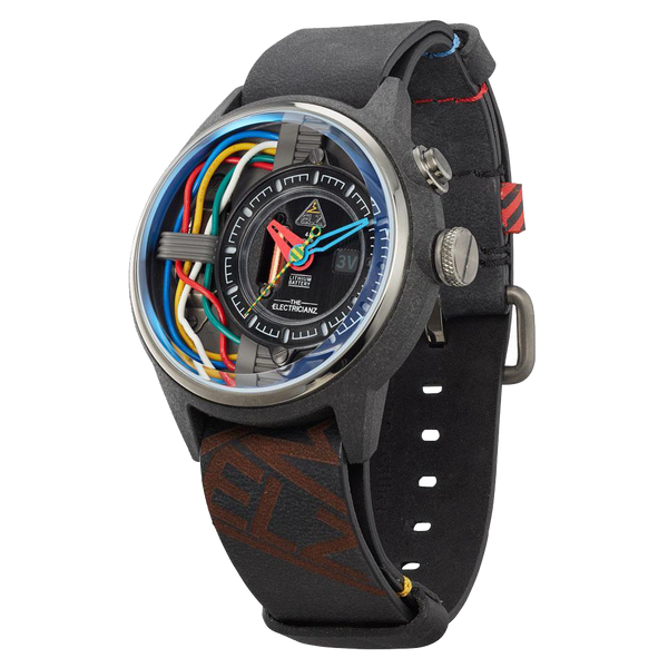 Electricianz The Carbon Z Black Leather Nato 45mm