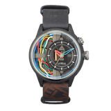Electricianz The Carbon Z 45mm on leather strap
