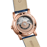 Zinvo Blade Women Fay, Rose Gold watch for men, watch for men, Rose Gold watch, men watch, 1-Second Grey Turbine Matte Grey Dial watch, 1-Second Grey Turbine Matte Grey Dial watch for men, Leather watch, Genuine Leather Strap, Blue Leather Strap.