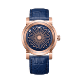 Zinvo Blade Women Fay, Rose Gold watch for men, watch for men, Rose Gold watch, men watch, 1-Second Grey Turbine Matte Grey Dial watch, 1-Second Grey Turbine Matte Grey Dial watch for men, Leather watch, Genuine Leather Strap, Blue Leather Strap.