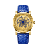 Zinvo Blade Women Gem, Gold watch for men, watch for men, Gold watch, men watch, Matte Black 1-Second-Spin Turbine Dial watch, Matte Black 1-Second-Spin Turbine Dial watch for men, Leather watch, Genuine Leather Strap, Blue Leather Strap.