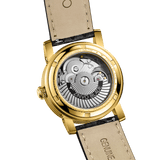 Zinvo Blade Women Gleam, Gold watch for men, watch for men, Gold watch, men watch, Matte Black 1-Second-Spin Turbine Dial watch, Matte Black 1-Second-Spin Turbine Dial watch for men, Leather watch, Genuine Leather Strap, Blue Leather Strap.