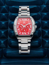 MSTR MJ128SS Major Silver Red Steel Band