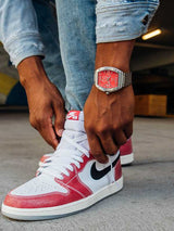 MSTR MJ128SS Major Silver Red Steel Band