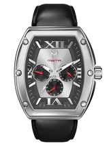 MSTR MJ124LB Major Silver Silver Leather Band