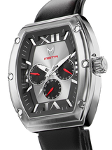 MSTR MJ124LB Major Silver Silver Leather Band