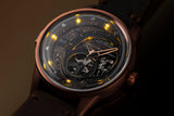 Electricianz The Hybrid E-Circuit Bronze Leather 43mm