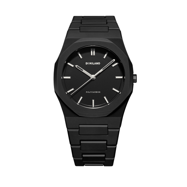 D1 MILANO PCBJ11 Polycarbonate, black watch for men, watch for men, black watch, men watch, black dial watch, black dial watch for men