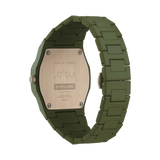 D1 MILANO PCBJ22 Polycarbonate, green watch for men, watch for men, green watch, men watch, green dial watch, green dial watch for men