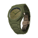 D1 MILANO PCBJ22 Polycarbonate, green watch for men, watch for men, green watch, men watch, green dial watch, green dial watch for men