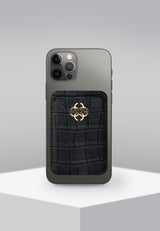 GC iPhone Wallet Croco Embossed Gold Logo