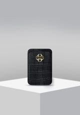 GC iPhone Wallet Croco Embossed Gold Logo
