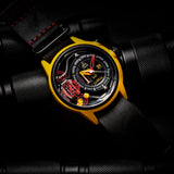 Electricianz The Ammeter Black Leather Nato 45mm