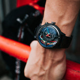 Electricianz The Carbon Z 45mm on leather strap