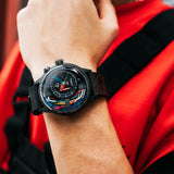 Electricianz The Carbon Z 45mm on leather strap