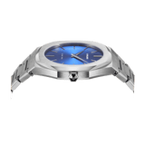 D1 MILANO UTBJ09 Geo Ultra Thin, Silver watch for men, watch for men, Silver watch, men watch, Blue dial watch, Blue dial watch for men, Bracelet watch, Stainless Steel strap.