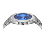 D1 MILANO UTBJ09 Geo Ultra Thin, Silver watch for men, watch for men, Silver watch, men watch, Blue dial watch, Blue dial watch for men, Bracelet watch, Stainless Steel strap.