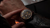Electricianz The Hybrid E-Circuit Bronze Leather 43mm