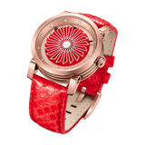 Zinvo Blade Women Diamond, Red watch for men, watch for men, Red watch, men watch, Matte Black 1-Second-Spin Turbine Dial watch, Matte Black 1-Second-Spin Turbine Dial watch for men, Leather watch, Genuine Leather Strap, Red Leather Strap.
