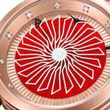 Zinvo Blade Women Diamond, Red watch for men, watch for men, Red watch, men watch, Matte Black 1-Second-Spin Turbine Dial watch, Matte Black 1-Second-Spin Turbine Dial watch for men, Leather watch, Genuine Leather Strap, Red Leather Strap.