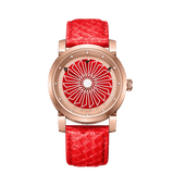 Zinvo Blade Women Diamond, Red watch for men, watch for men, Red watch, men watch, Matte Black 1-Second-Spin Turbine Dial watch, Matte Black 1-Second-Spin Turbine Dial watch for men, Leather watch, Genuine Leather Strap, Red Leather Strap.