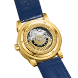 Zinvo Blade King, Gold watch for men, watch for men, Gold watch, men watch, Moss 1-Second-Spin Turbine, Matte Blue dial watch, Moss 1-Second-Spin Turbine, Matte Blue dial watch for men, Leather watch, Genuine Leather Strap.